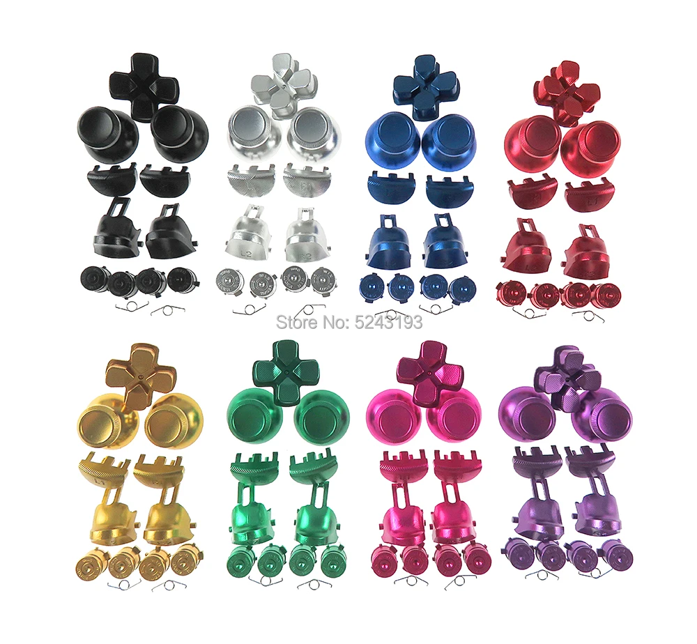 1 مجموعة JDS-040 4.0 مخصص المعادن Thumbsticks التناظرية رصاصة زر الكروم D-pad لسوني PS4 برو تحكم JDS 040 JDS-040