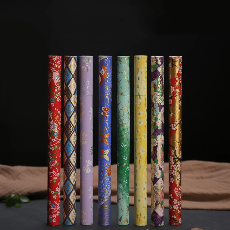 

Kraft Paper Incense Tube, Handmade, 10g, Home Storage, Packing Box for 21cm Sticks, Japanese Style, 20Pcs