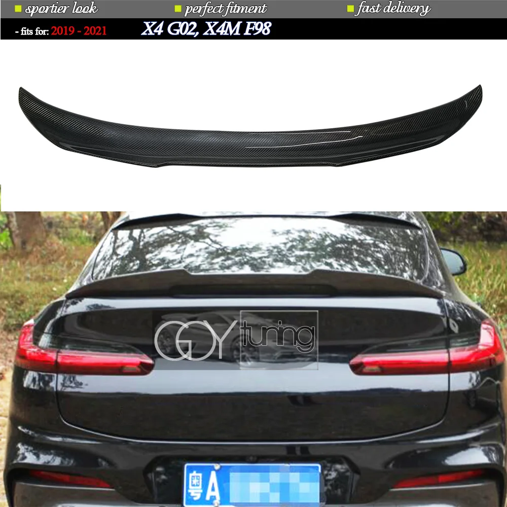 

Carbon Fiber Rear Trunk Spoiler Duck-tail Deck Wing for BMW G02 X4 F98 X4M (2019 - 2024)