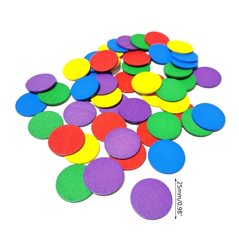 50 kit Math Counters for Kids Colored Montessori Educational Toy for Counting Sorting Pattern Bingo Chips Game Tokens