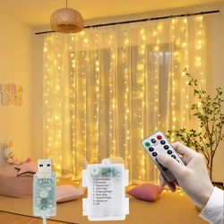 Battery LED String Lights USB Fairy Lights Garland For New Year Wedding Party Christmas Home Curtain Decoration