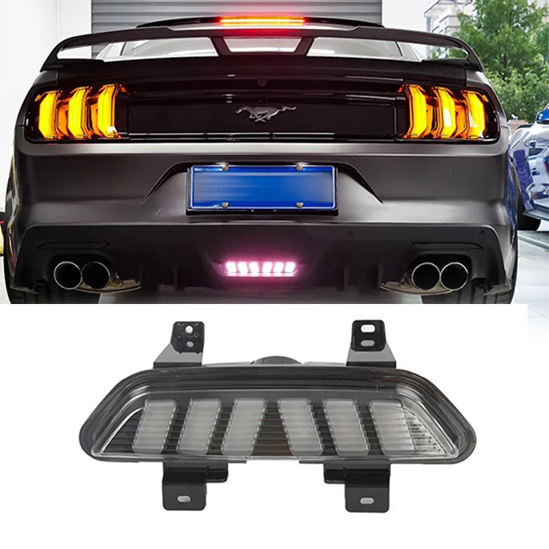 

For 2015-2018 Ford Mustang Car LED Rear Bumper Light Brake Taillight Reflector Warning Lamp USA/ EU Version