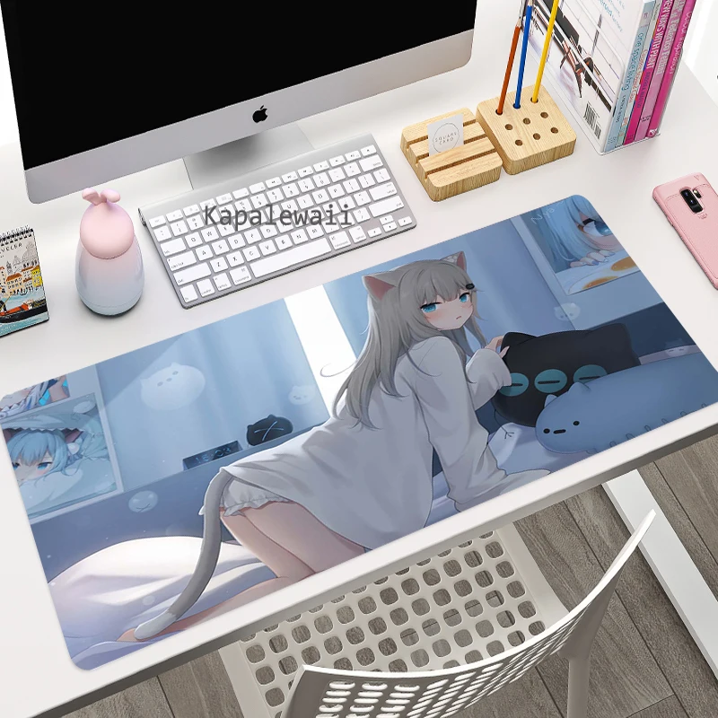 Large Mouse Pad Sexy Girl Cosplay Cat Mouse Pad Gamer Keyboard Laptop Mat Gaming Mouse Pad Anime Mousepad Creative Carpet Rug