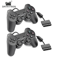 DATA FROG Wired Analog Controller Gamepad Joystick Joypad for PS2 Console Dual Shock Vibration Joypad Wired Controller