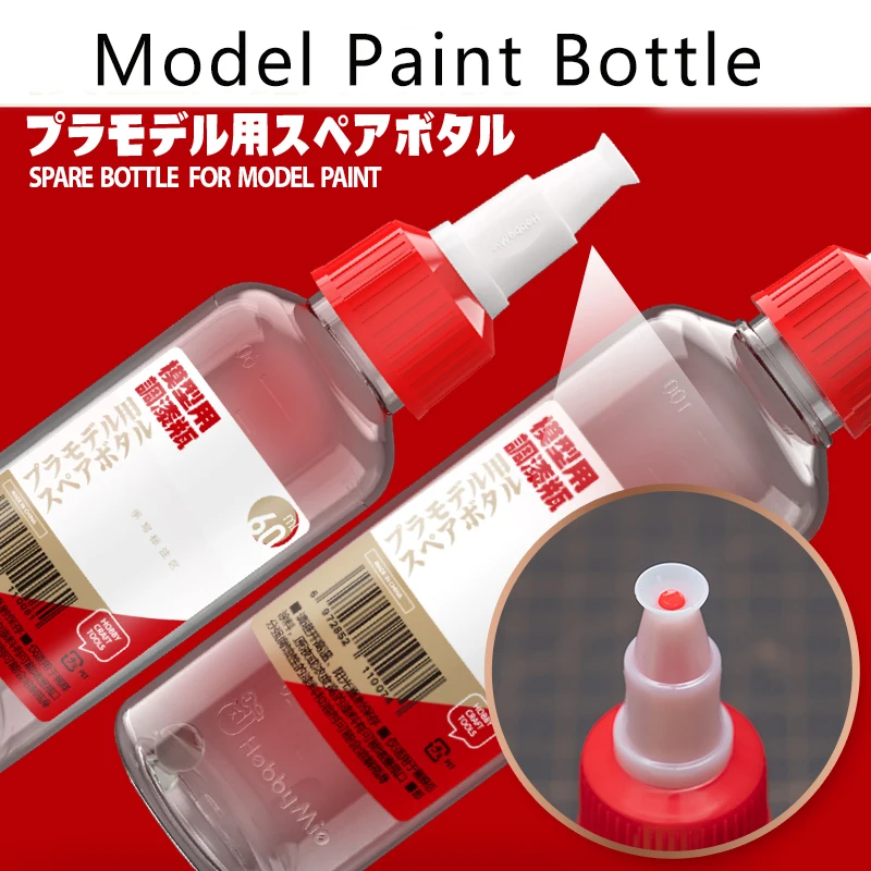 Bowl Type Paint Mixing Bottle PET With Scale And Glass Beads For Model Paint Bottle Spraying Coloring Toning