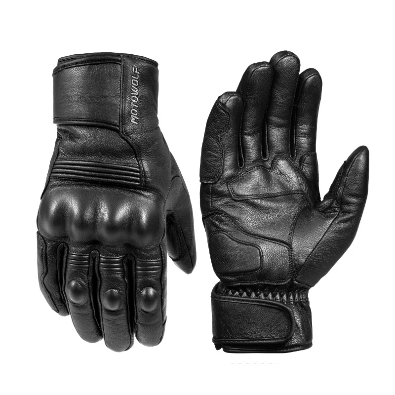 Leather Waterproof Motorcycle Winter Gloves for Men Women Warm Thermal Guantes Moto Invierno Hombre Impermeable Gant Moto Hiver