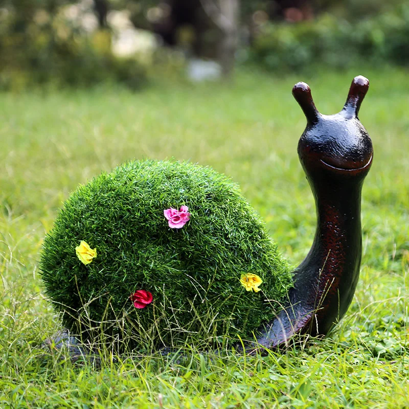 Garden Decoration Outdoor Lawn Landscape Sculpture Animal Snail Creative Resin Statue Courtyard Ornaments Patio Dector Gifts