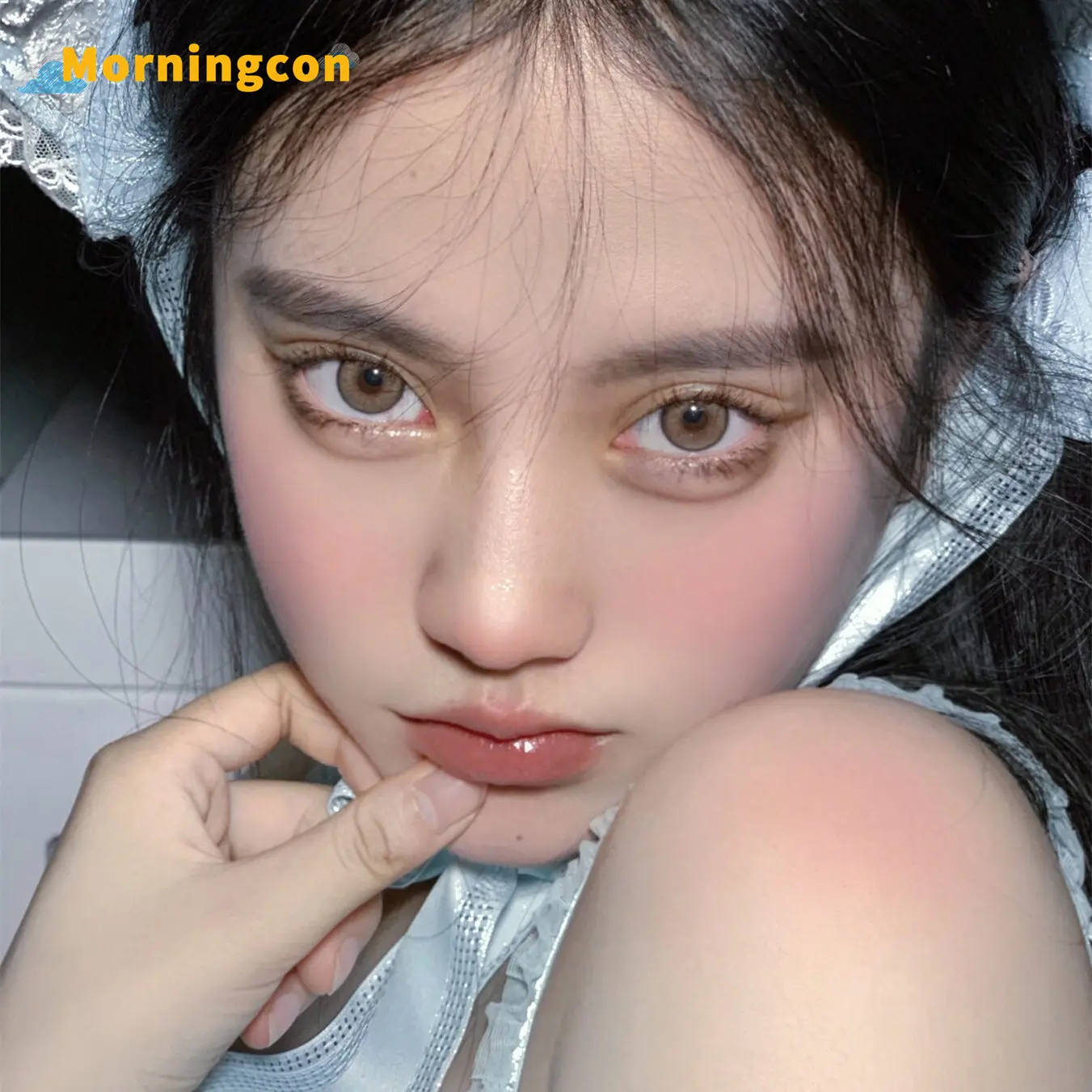 MORNINGCON NINI Brown Myopia Prescription Soft Colored Contact Lenses For Eyes Small Beauty Pupil Make Up Natural Yearly