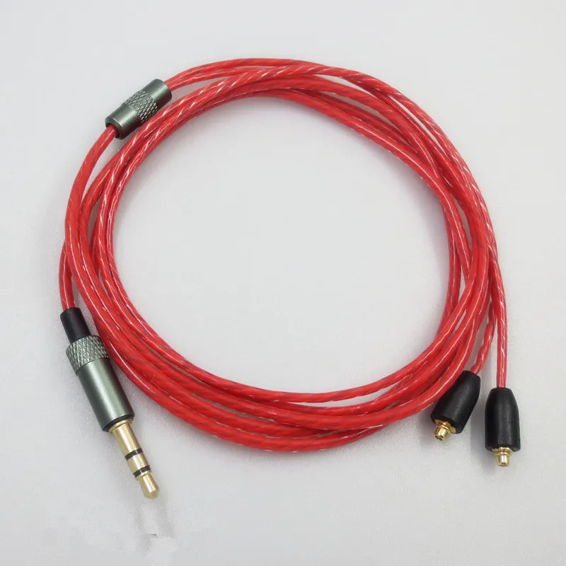 Ersatz-Audiokabel für Shure MMCX SE215 SE425 SE535 SE846 UE900 für Westone Kopfhörer Schwarz Blau Rot 23 AugT1 – Detail 1