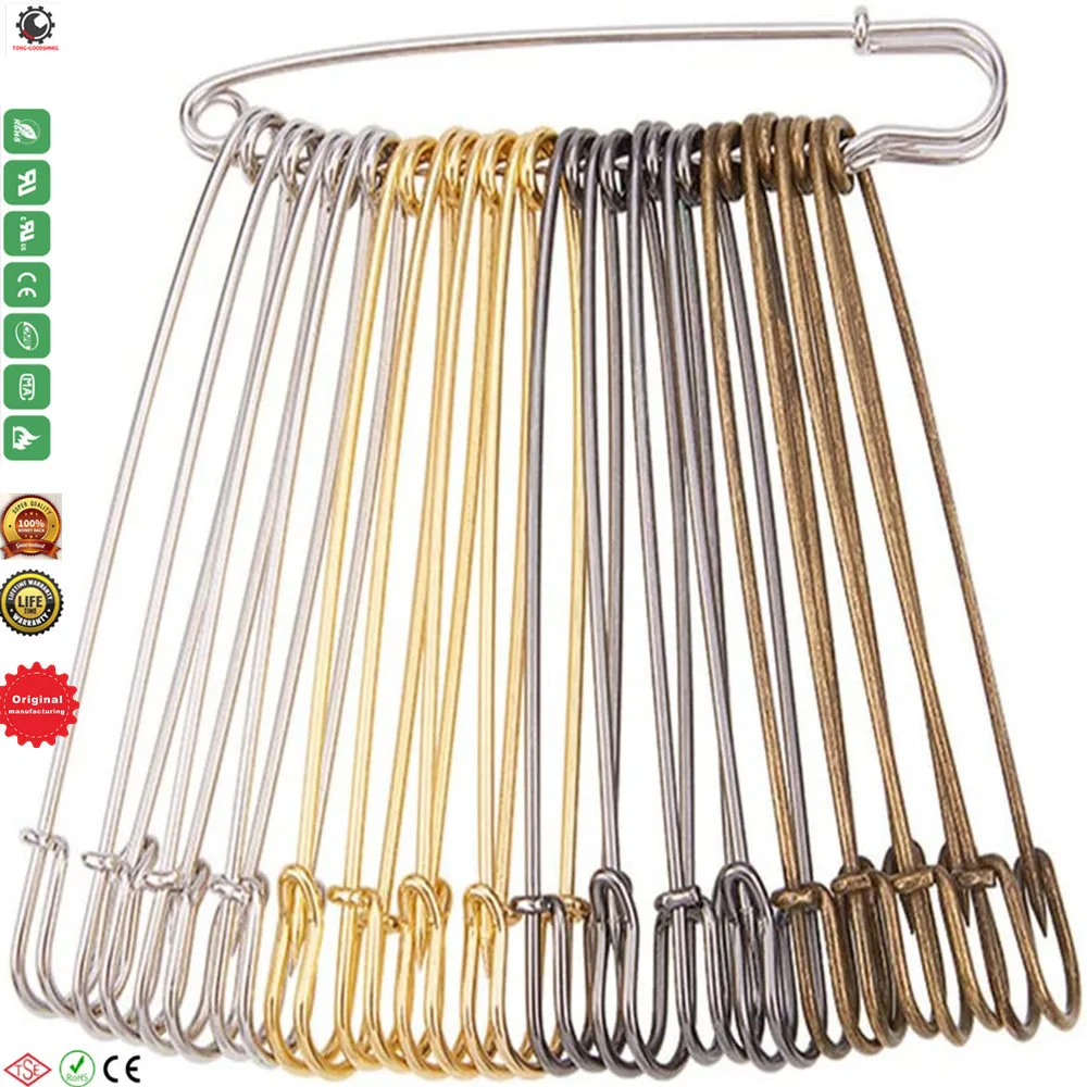 Heavy Duty Pins 4 Inch Stainless Steel Wire Safety Pin Extra Bulk Pins,DIY Sewing Tools Accessory Needles Brooch Apparel Access