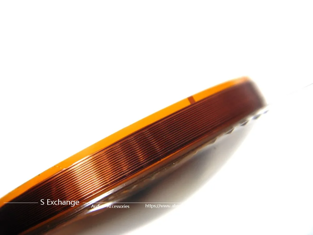 2 قطعة/1 زوج منخفضة قبة 44.4 مللي متر مكبر ملف صوتي المستوردة التيتانيوم فيلم 44.5 النواة لفائف 8OHM ارتفاع: 7 مللي متر 2 قطعة