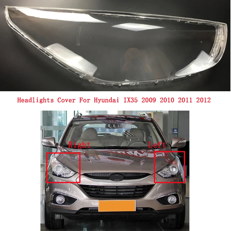 Car front Headlight cover For Hyundai IX35 2009 2010 2011 2012 New Car Front headlamps transparent lampshades lamp shell