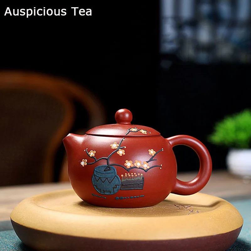 230ml Raw Ore Dahongpao Xishi Tea Pot Classic Yixing Purple Clay Teapots Household  Filter Tea Kettle Tea Ceremony Customized