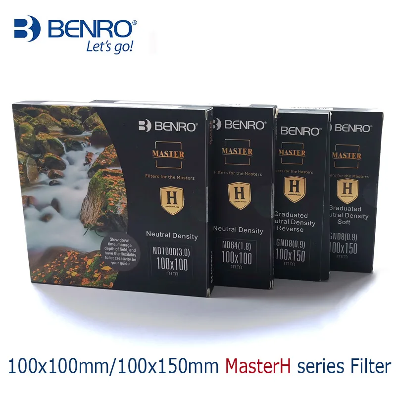 Benro 100mm MasterH soft reverse HARD GND0.6 Gnd0.9 Gnd1.2 ND16 ND64 ND1000 Neutral Density Filter Tempered glass anti-fall