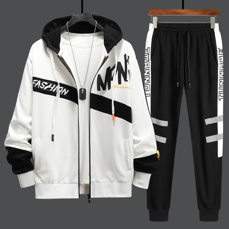 Autumn Mens Set Tracksuit Men Hoodies Sweatshirts Sweatpants Track Suit Streetwear Hip Hop Casual Sports Suit Conjunto Masculino