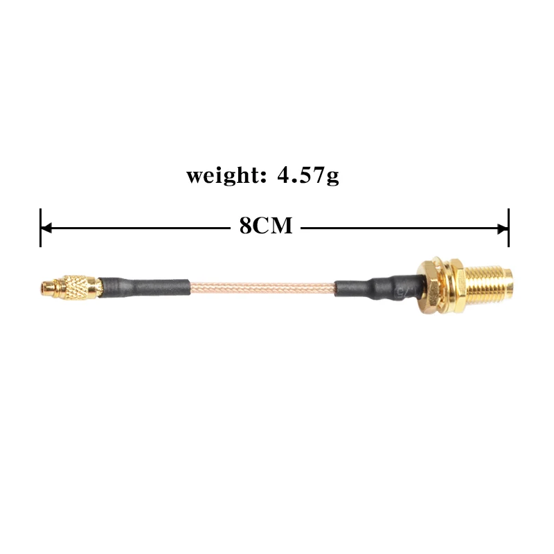 Adaptador hembra MMCX a SMA/MMCX a rpsma, antena dipolo de latón FPV de 90 grados, 5,8 GHz, 2.15dBI, MMCX, IPEX, MMCX