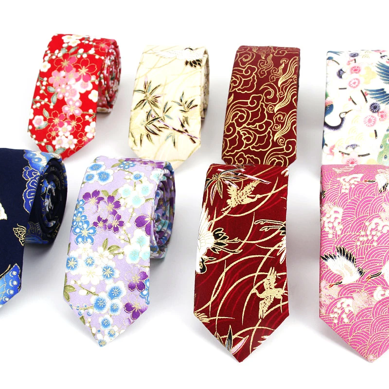 Floral Ties Brand for Men Causal Suit Cotton Tie 6cm Width Gravata Fashion Male Printed Bow Neck Ties Wedding Corbata Neckties