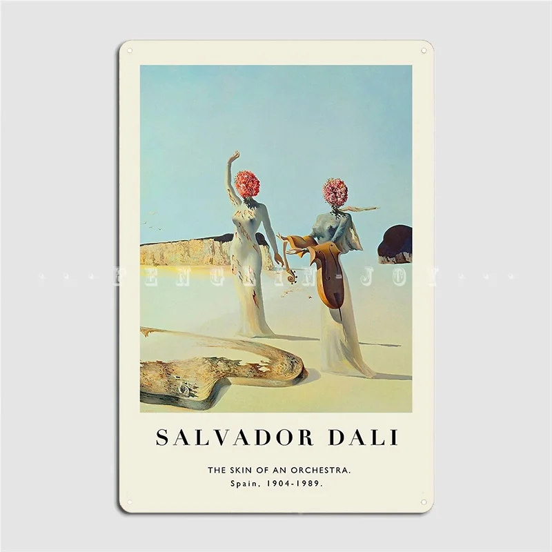 Poster-Salvador Dali-The Skin Of An Orchestra. Metal Sign Pub Club Bar Custom Garage Decoration Tin Sign Posters