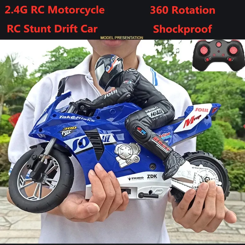 2.4G High Speed RC Stunt Motorbike 360 degree Rotation Stunt Drift Car Shockproof  Auto Balance Racing Motorbike RC  Motorcycle