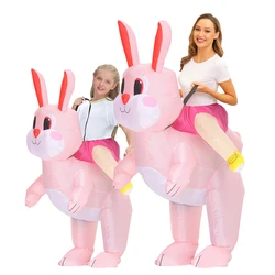 New Adult Kids Bunny RabbitAnime Inflatable Costumes Easter Cosplay Costume Halloween Purim Party Role Play Disfraz