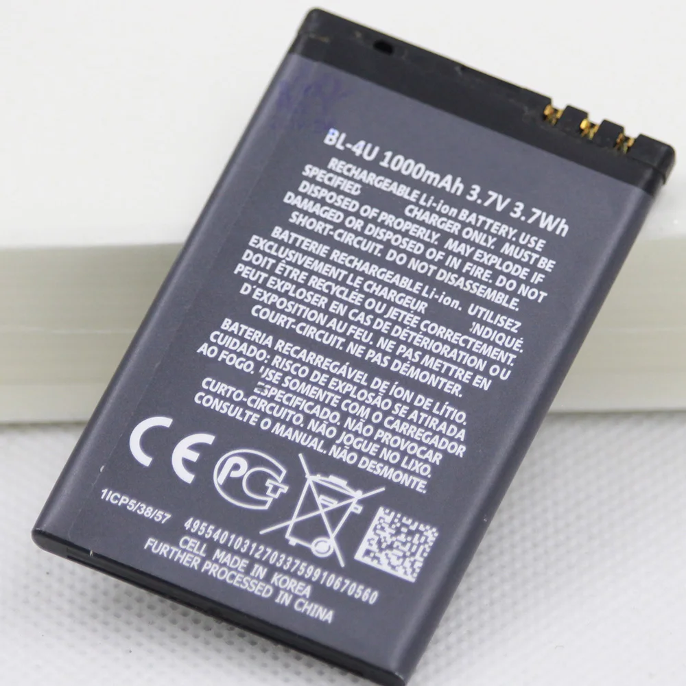 ISUNOO BL-4U BL 4U phone Battery For Nokia 206 515 5250 5330 XpressMusic 5730 C5-03 E66 Asha 300 500 8800 Arte E75