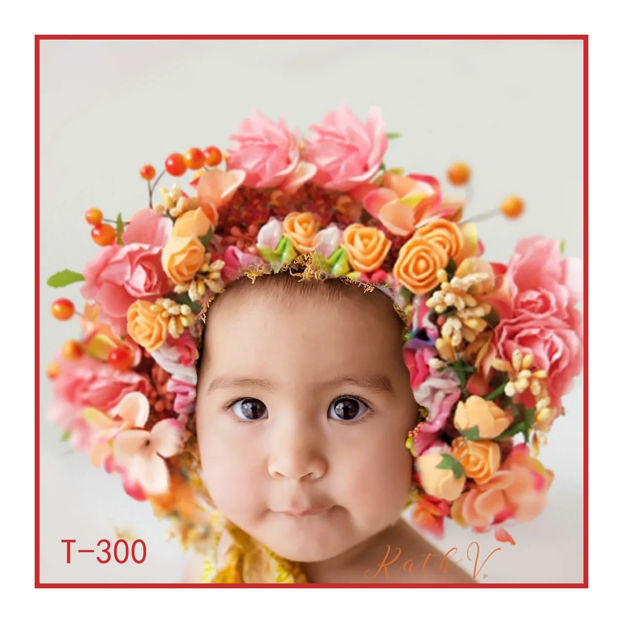 Diadema de corona para niños, accesorios para el cabello para bebé recién nacido, sesión de fotos, diadema de flores para niñas, corona de flores