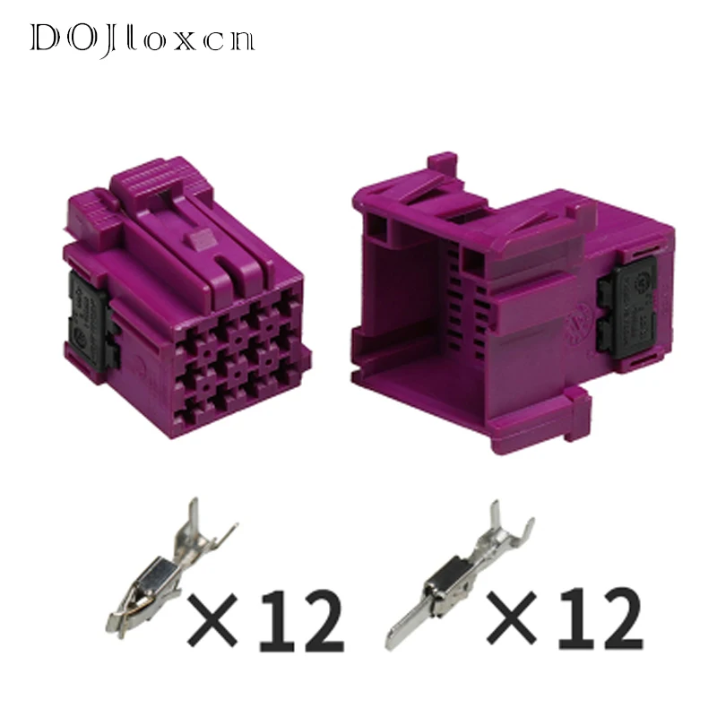 1 Set 12 Pin Car Waterproof Black Socket Male Female Quick Connector Car Harness Connector Plug With Terminal 1-967622-5