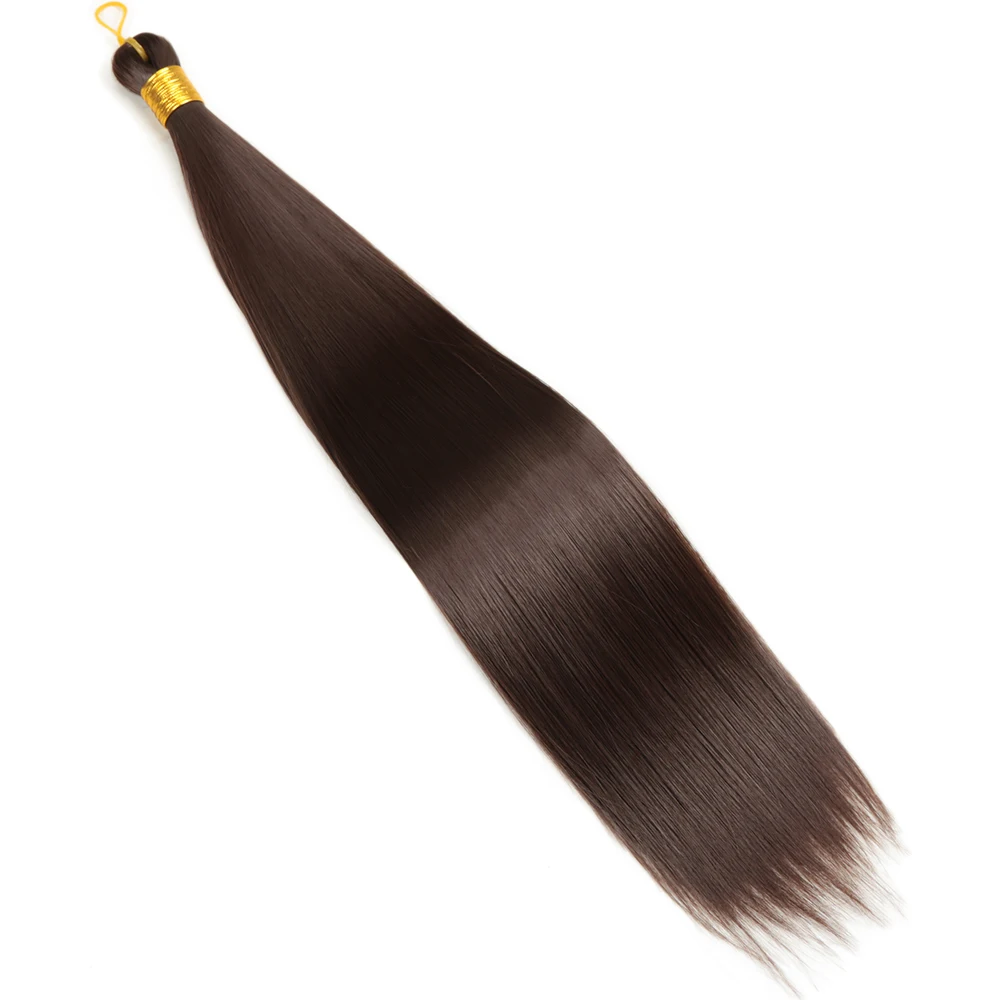 Pelo de ganchillo liso sedoso de 20 pulgadas, cabello sintético trenzado de ganchillo, sedoso a granel para trenza, extensión de cabello suave de