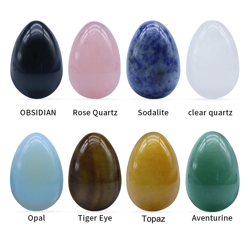 Oval Stone 30mm Crystal Egg Natural Polished Egg-shape Stones Chakra Gemstone Reiki Healing Crystals Home Decor 1pc