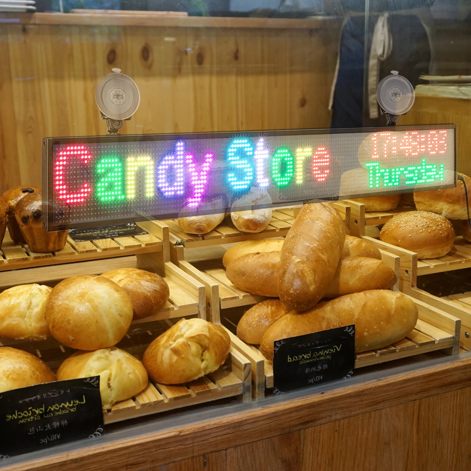 12V Car LED Sign 82cm P5 RGB SMD 2121 WiFi Car LED Display Board Indoor Time Countdown Scrolling Message Advertising Screen