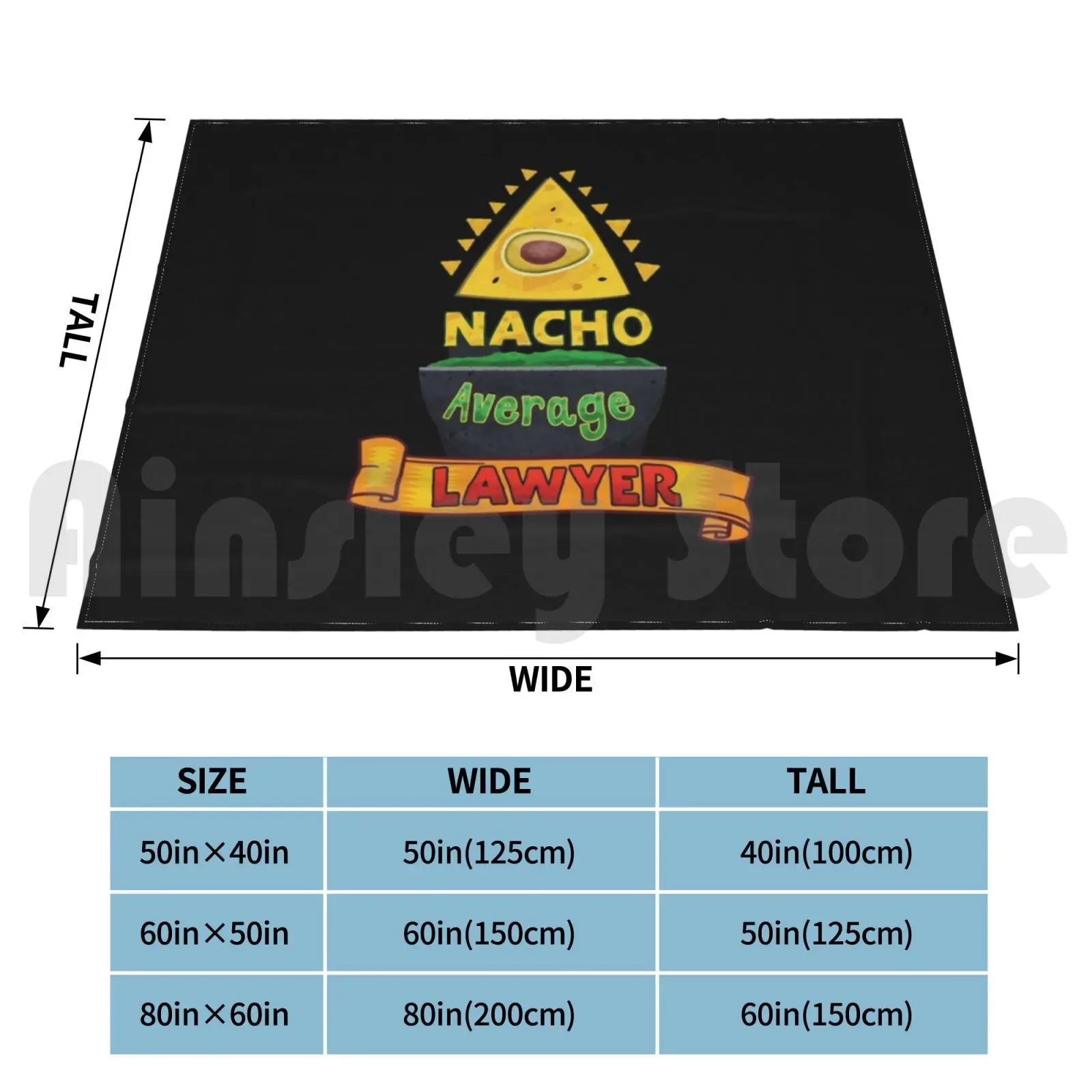 Lawyer Gifts-Nacho Average Lawyer Blanket For Sofa Bed Travel Lawyer Nacho Average Lawyer Lawyer Quotes Not