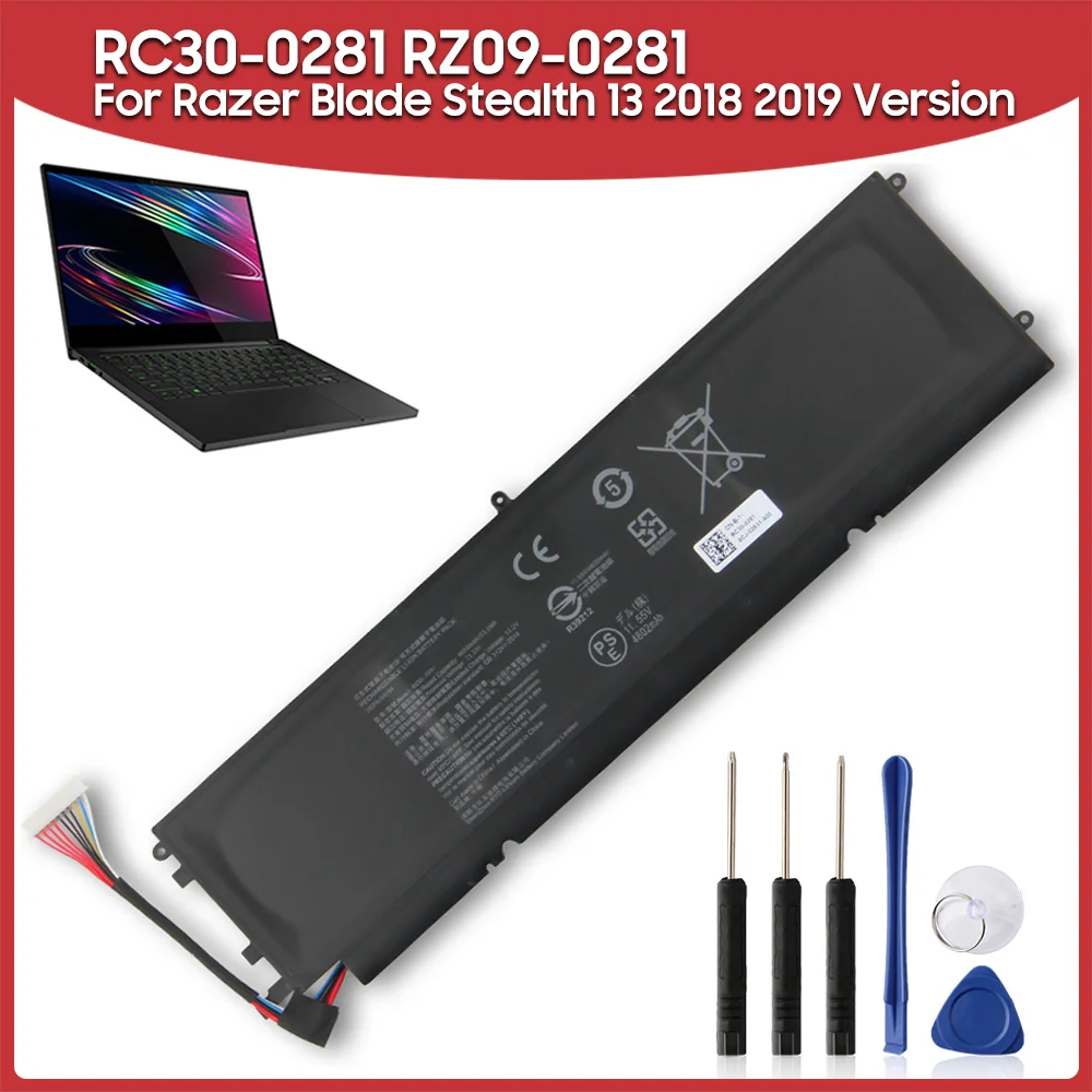 Original Rechargeable Battery RC30-0281 RZ09-0281 For Razer Blade Stealth 13 2018 2019 Max-Q RZ09-03102E52-R3U1 RZ09-02812E71