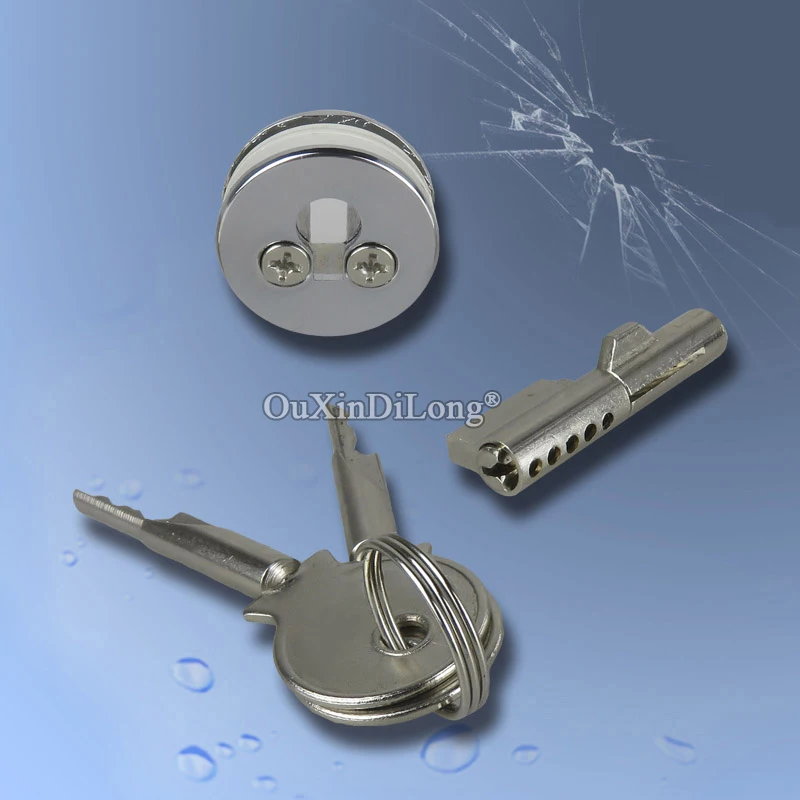 Hot 10Sets Sliding Glass Cabinet Lock Shopping Malls Display Showcase Cabinet Lock Glass Door Lock Keyed Alike