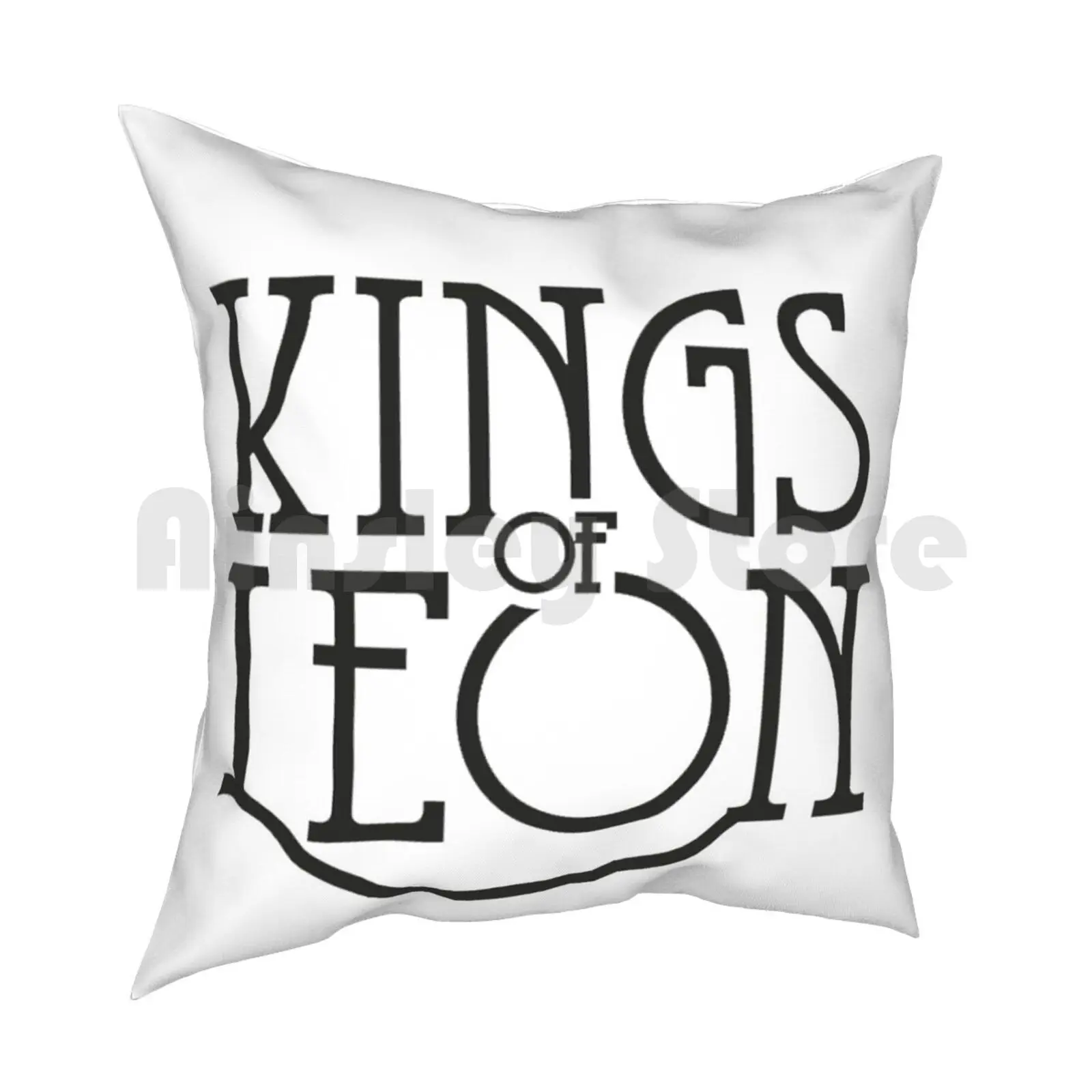 Kings Of Leon Logo Pillow Case Printed Home Soft Throw Pillow Kings Leon Band Music Lets Blues American Guitar Riff Gig