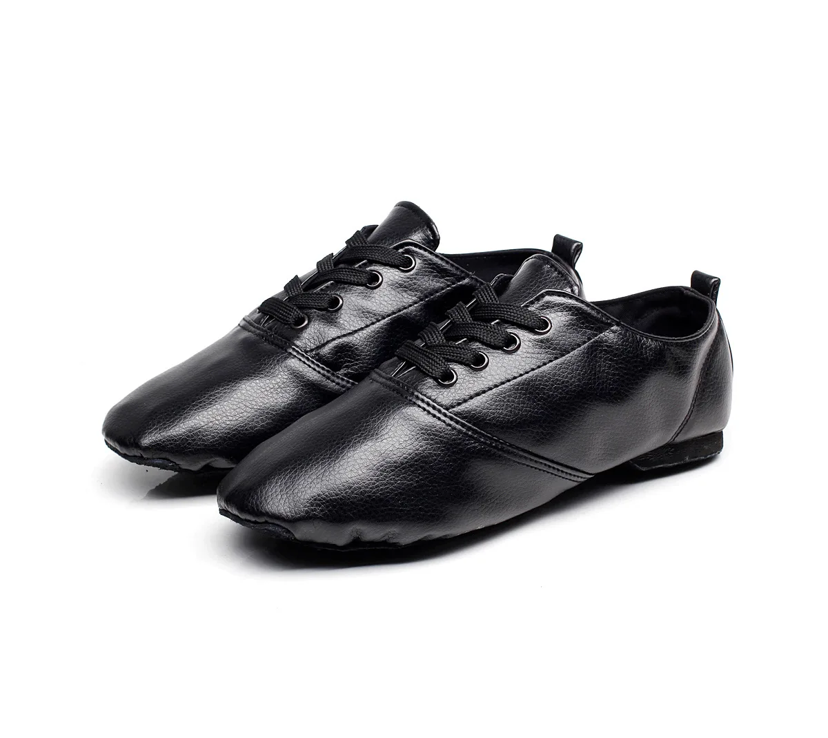 Zapatos de baile de Jazz para hombres y mujeres, calzado de cuero PU con cordones, tamaño completo, barato, venta al por mayor de fábrica