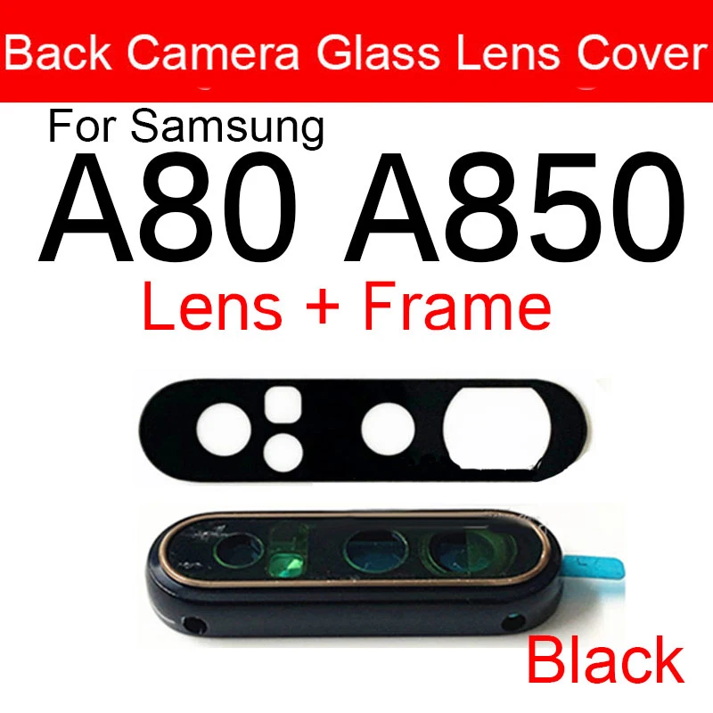 Rear Camera Glass Lens Cover For Samsung Galaxy A80 A850 A805F Back Main Camera Glass Lens Ring Frame Replacement Parts