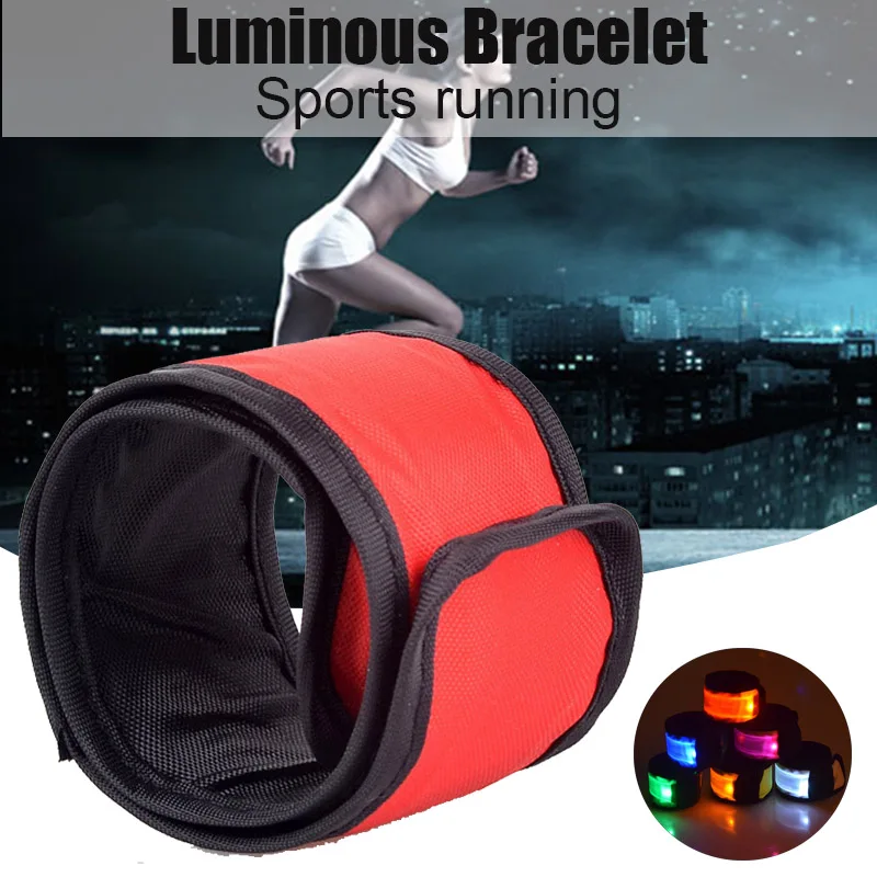 LED Light Strap Bracelets Wristband for Night Sports Running Riding Glow Safety Lamp Cycling Warning Wrist Strap Glowing Slap