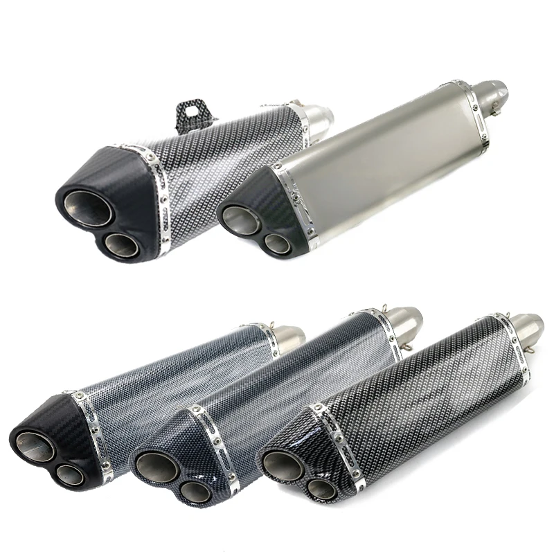 Universal Stainless steel Motorcycle Exhaust Pipe Muffler DB Killer 51MM Escape Motocycles Pipe For MT07 R1 ZX6R KTM390 Slip On