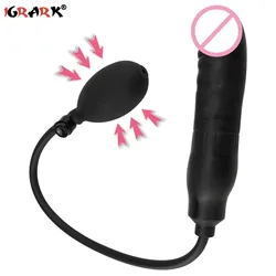 Inflatable Anal Plug Sex Toys for Couples Women Men Elastic Material Butt Plug Erotic Anus G-Spot Stimulator Prostate Massager