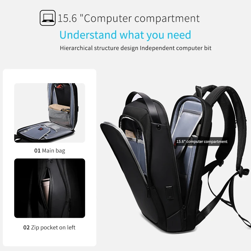 Hk Backpack Men Laptop Backpacks Large Capacity Bag Multi-function Waterproof Outdoor Travel Bags USB Charging Male School Bags