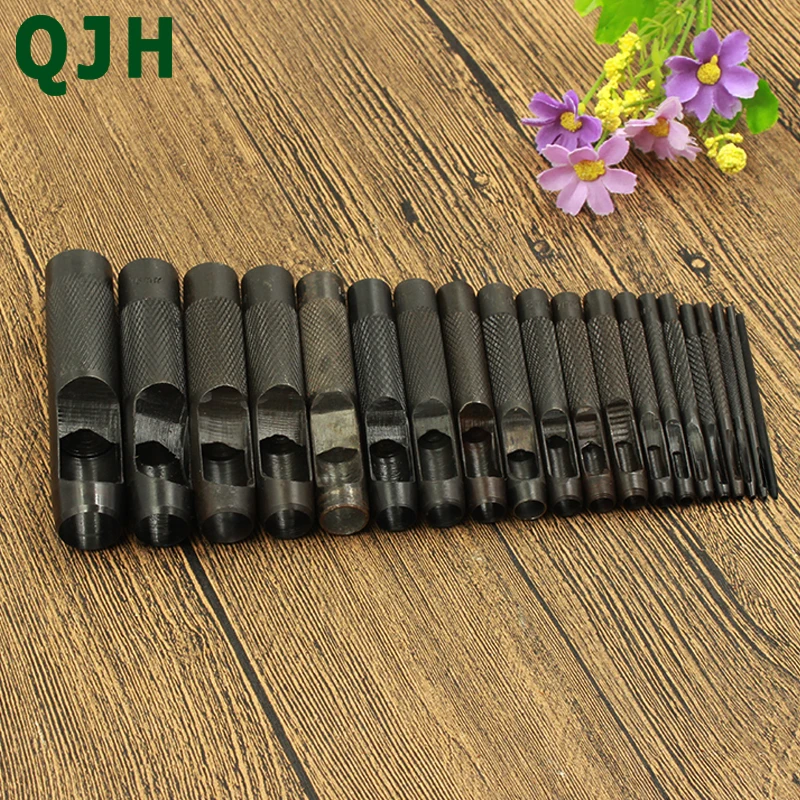 

20 Size Steel Hollow Hole Punching Leather Gasket Hollow Punch Set Gasket Belt Hole Hand Hole Punching Accessories Craft Tool