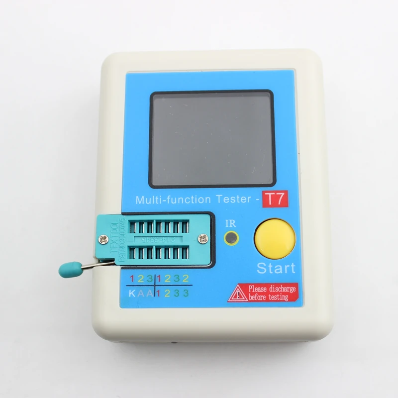 T7ใหม่ตัวทดสอบทรานซิสเตอร์ TFT DIODE Capacitance Meter LCR ESR Meter NPN MOSFET IR มัลติฟังก์ชั่น