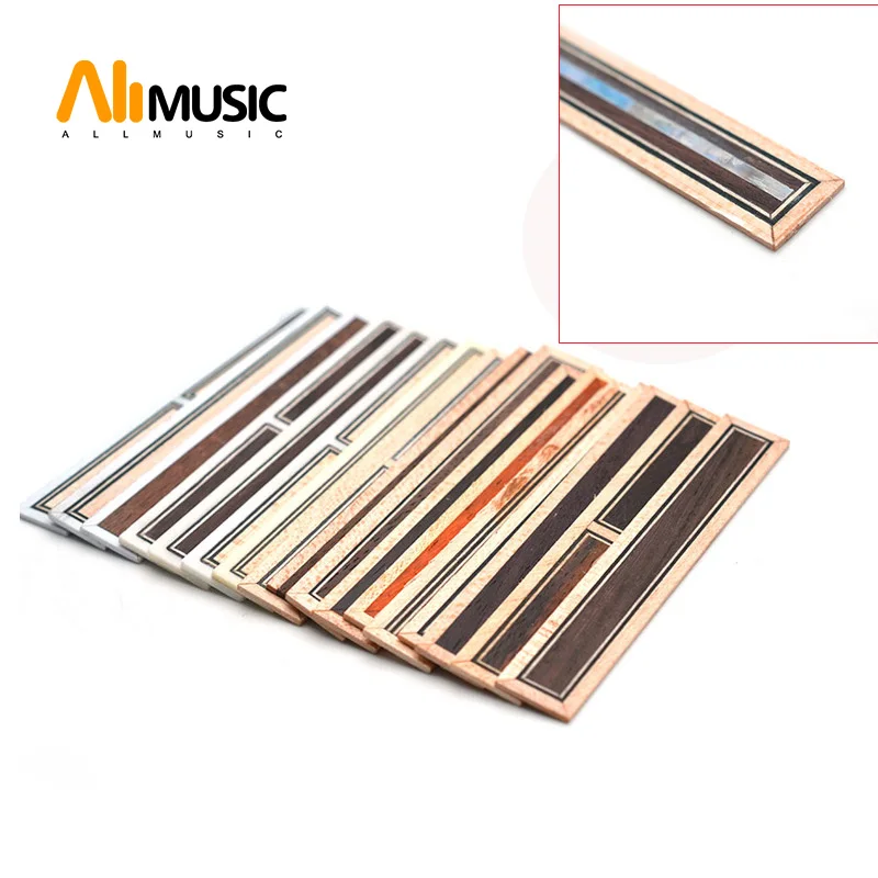 Puente de guitarra clásica con incrustaciones, serie de marcos de madera, instrumentos de cuerda, accesorios de guitarra