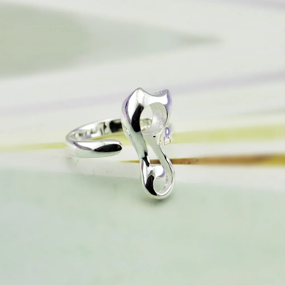 

Vintage Hollow Cat Ring for Women 925 Sterling Silver Rock Aesthetic Jewelry Gift for Valentine's Day Or Anniversary
