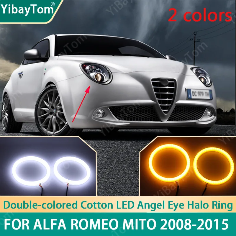 

Super brightest durable warranty SMD Cotton Light Switchback LED Angel Eye Halo Ring DRL Kit For For Alfa Romeo Mito 2008-2015