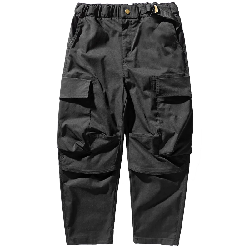 Loose Straight Cargo Pants Men \'s Fashion Japanese-Style Retro All -Matching Casual Pants Multi-Pocket Wide Leg Daddy Pants