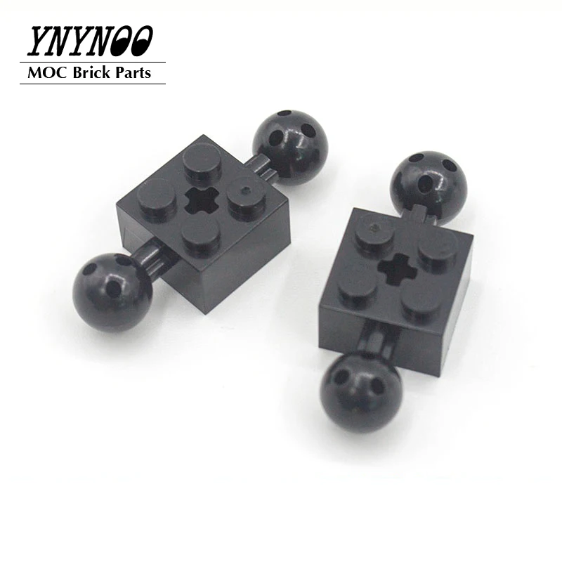 20PCS/lot Technical Brick Special 2 x 2 with 10.2mm Balls with Holes and Axle Hole MOC 17114 Building Blocks Parts Bricks Toys