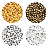 3mm 4mm 6mm Metal Beads Round Loose Spacer Beads for Jewelry Making Diy Bracelet Necklace Accessories Wholesale