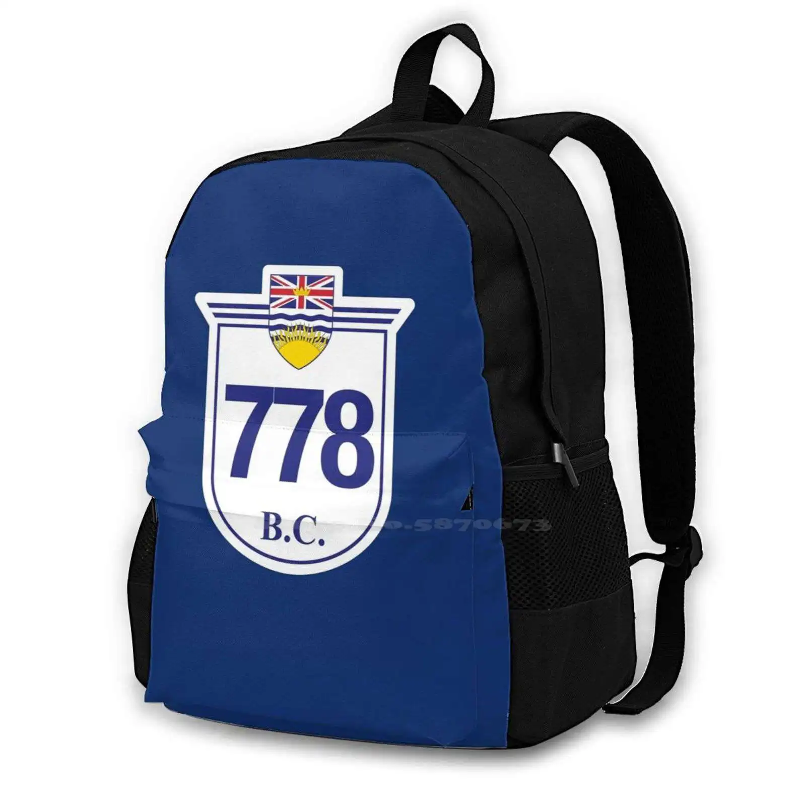 

British Provincial Highway 778 ( Area Code 778 ) Large Capacity School Backpack Laptop Travel Bags 778 Area Code British Canada