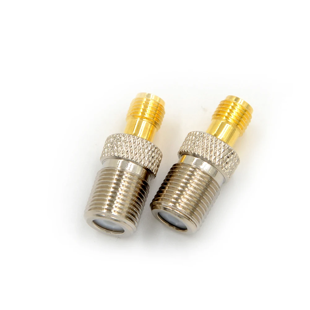 1pcs Female F Type Jack To SMA Female Plug Straight RF Coax Adapter F To SMA Convertor F Female to SMA Female Connector